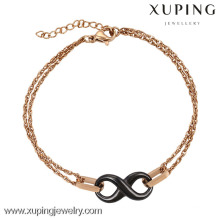 74416-xuping moda 18k pulseira de aço de ouro projeta para meninas
